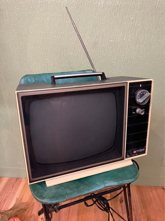 アンテナ付きテレビ 昭和レトロ 当時物 ジャンク インテリア