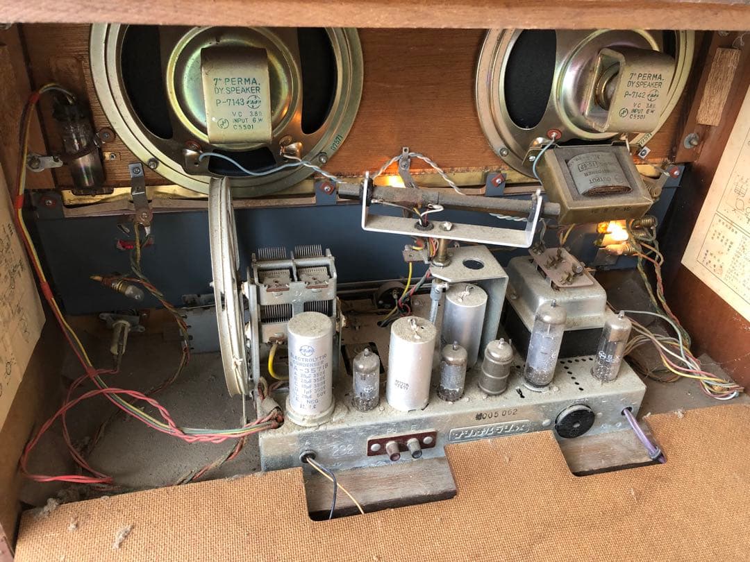 ナショナル 真空管ラジオ 当時物 年代物通電のみ(J66) - メルカリ