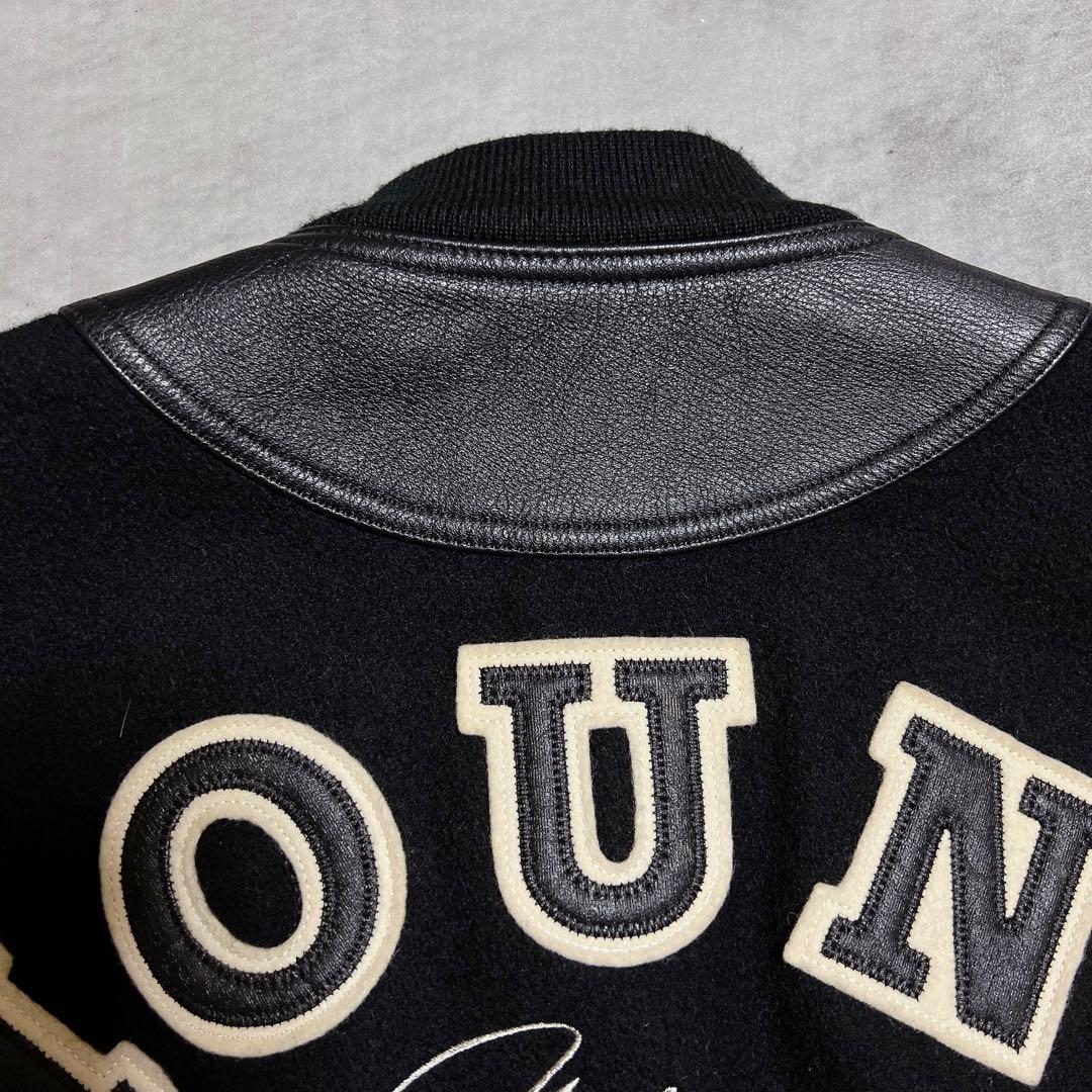 激レア！限定HOUND DOGハウンドドッグ レザースタジャン ワッペン 刺繍