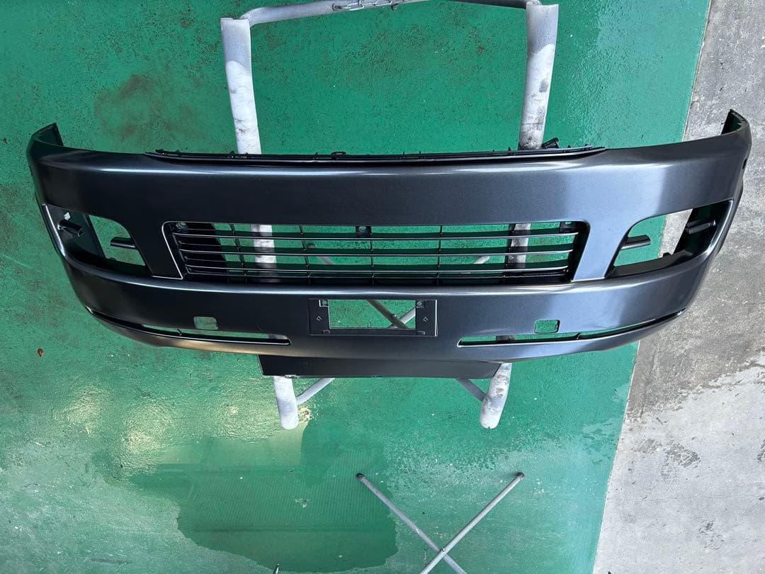 【加藤】ハイエース　バンパー JAOS フロントスキッドバー ポリッシュ/ブラック ワイド3型