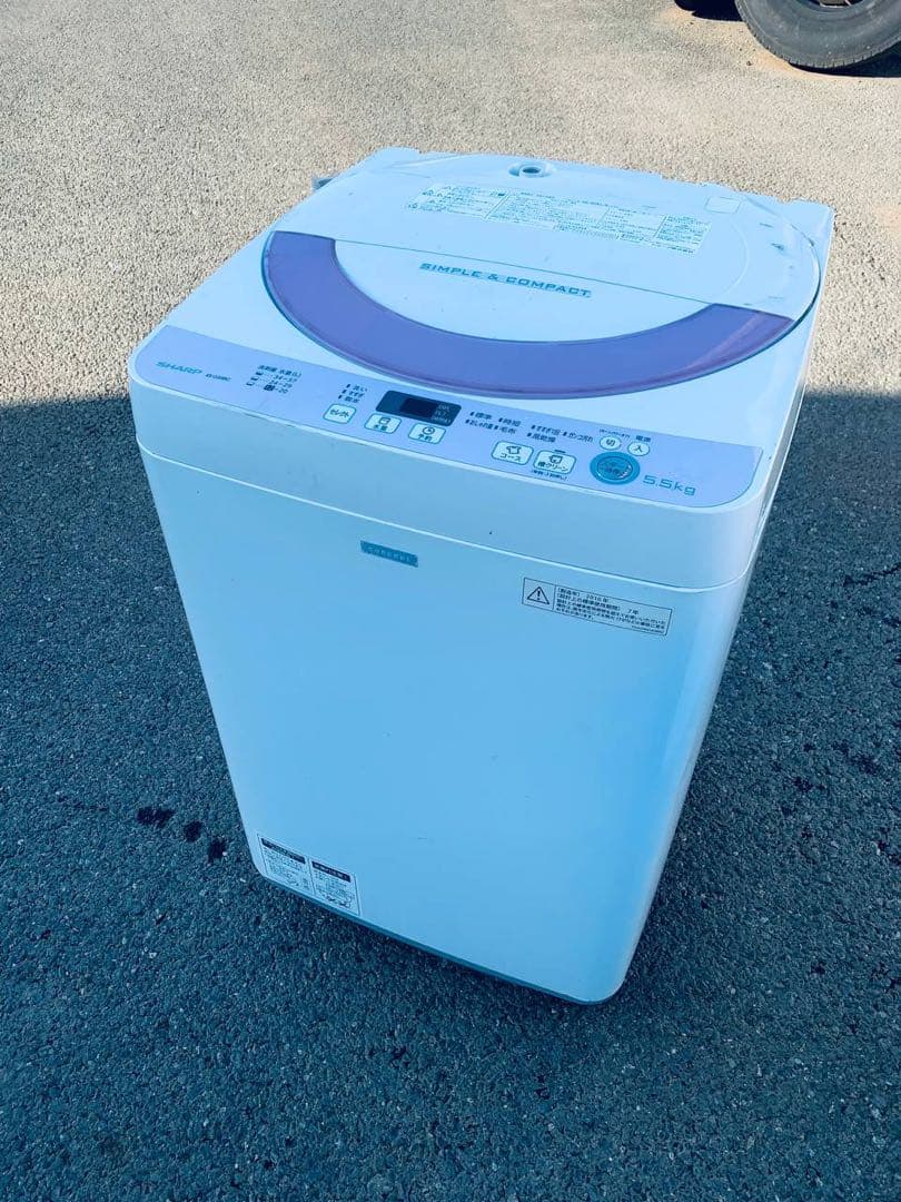 ✅SHARP電気洗濯機✅ ✅ES-G55RC-P✅送料設置無料 シャープ/ ピンク系 /SHARP/ ES-G55RC/ 5.5kg /全自動洗濯機 | 中古
