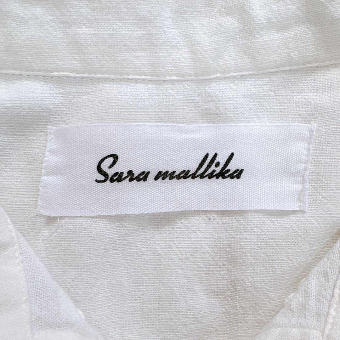 美品♪サラマリカ コットンリネンパッチビッグシャツ 刺繍 オーバー