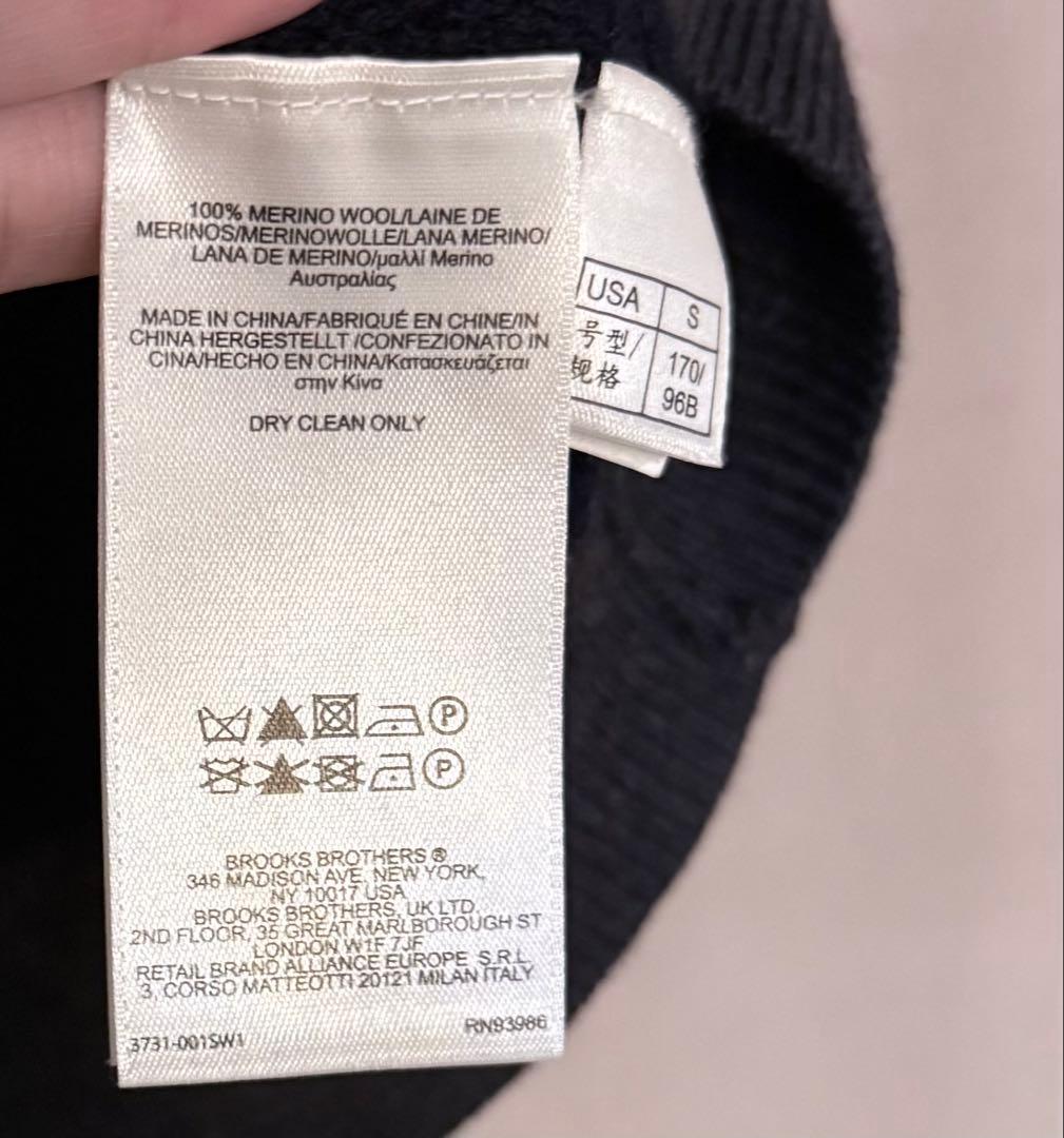 ブルックスブラザーズ イタリアン メリノウール ソリッド Vネック