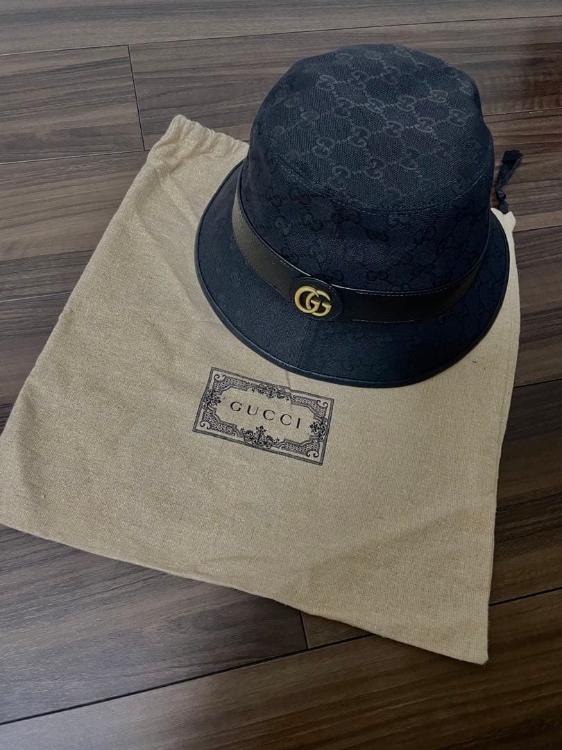 GUCCI バケットハット ブラック S 57cm 楽天市場】未使用品 GUCCI グッチ バケットハット ナイロン ブラック