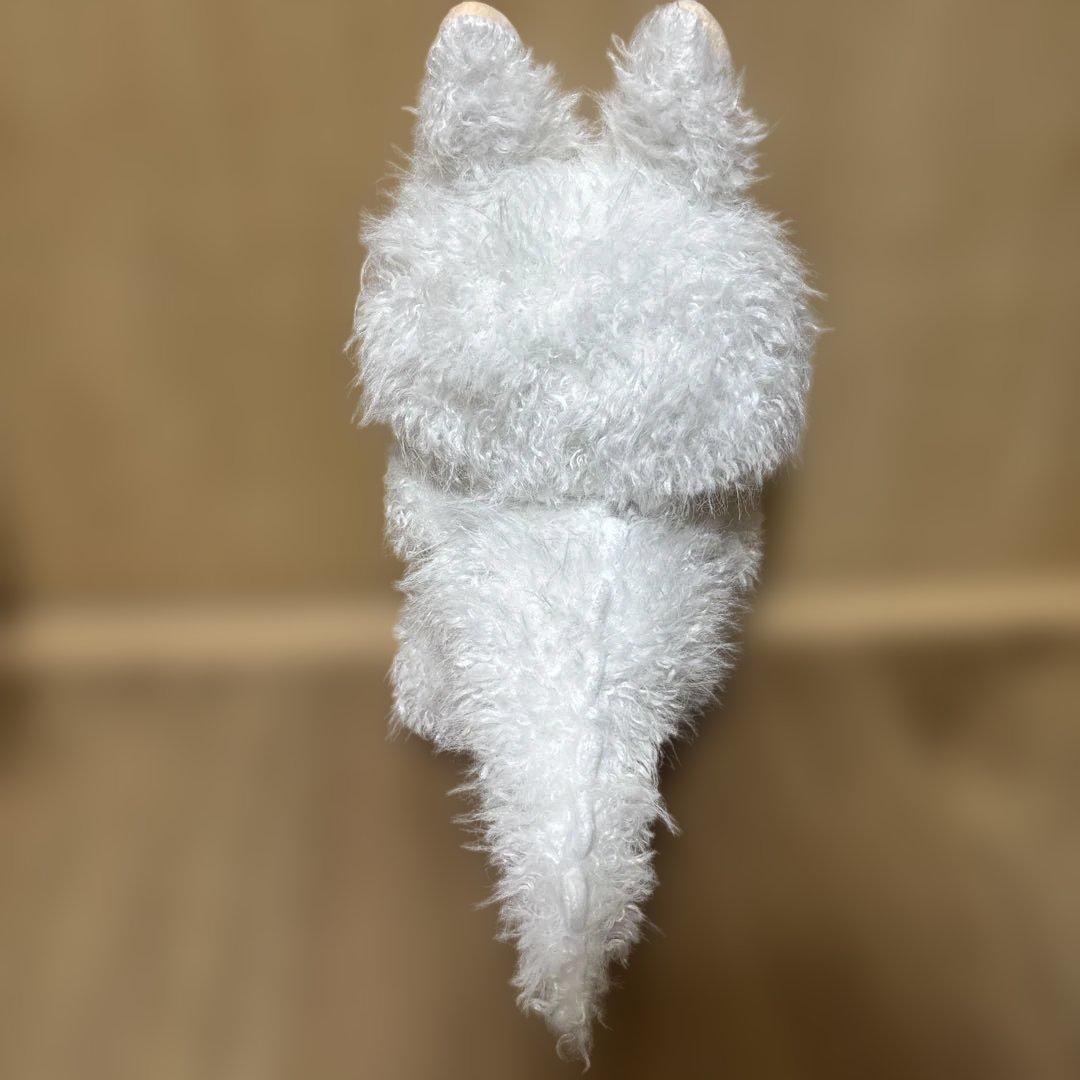 38cm ラブブ ジモモ 白 ホワイト シッポ付き ぬいぐるみ 海外輸入品②