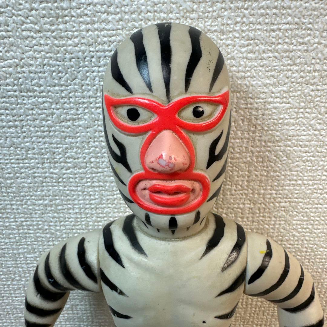 当時物 グレートゼブラ タイガーマスク 中嶋製作所 ソフビ 梶原一騎 辻