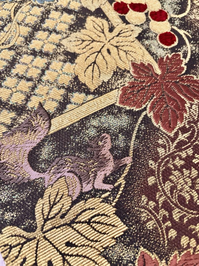 金華山織 五穀豊穣 全通袋帯 金糸 - メルカリ