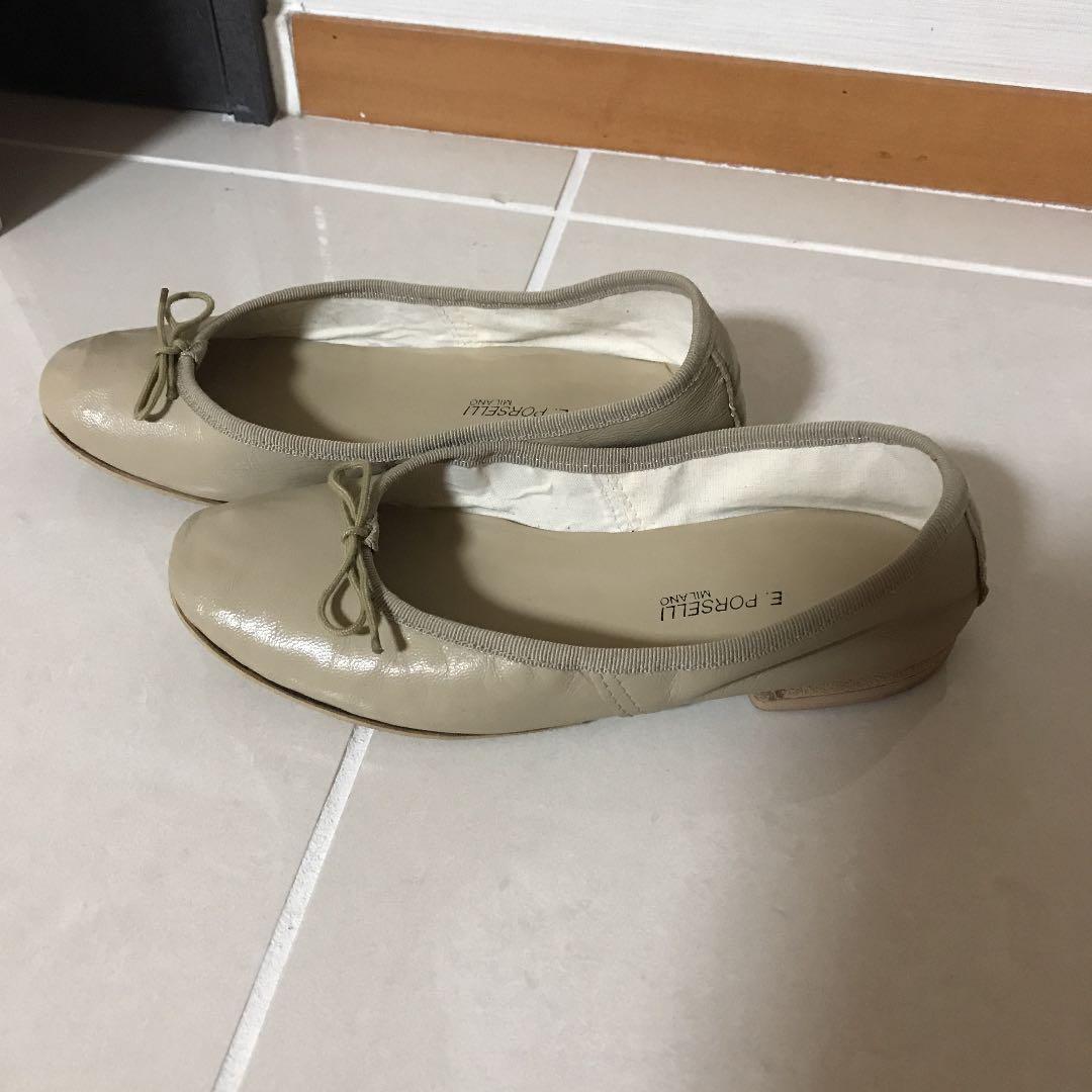 お値下げ！美品ポルセリバレエシューズベージュ36 - メルカリ