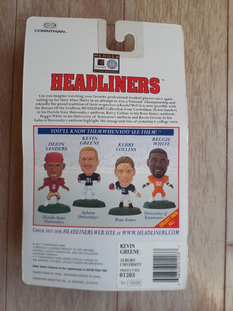 未開封 ケビン・グリーン コリンシアン NFL フィギュア ヘッド