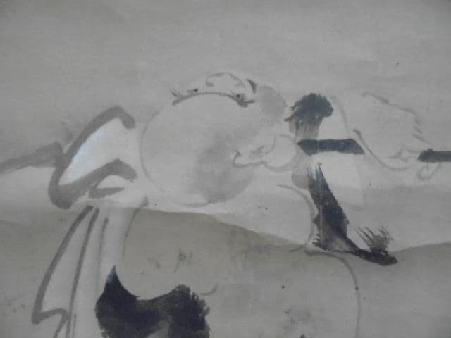 AKa7066 狩野周信 肉筆 掛軸 - メルカリ