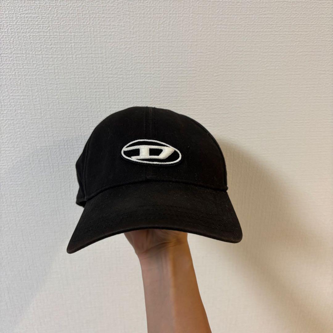 【良デザイン】DIESEL ブラック キャップ 古着 Dロゴ C-SEYMON-BLACK ベースボールキャップ｜ブラック｜メンズ｜DIESEL