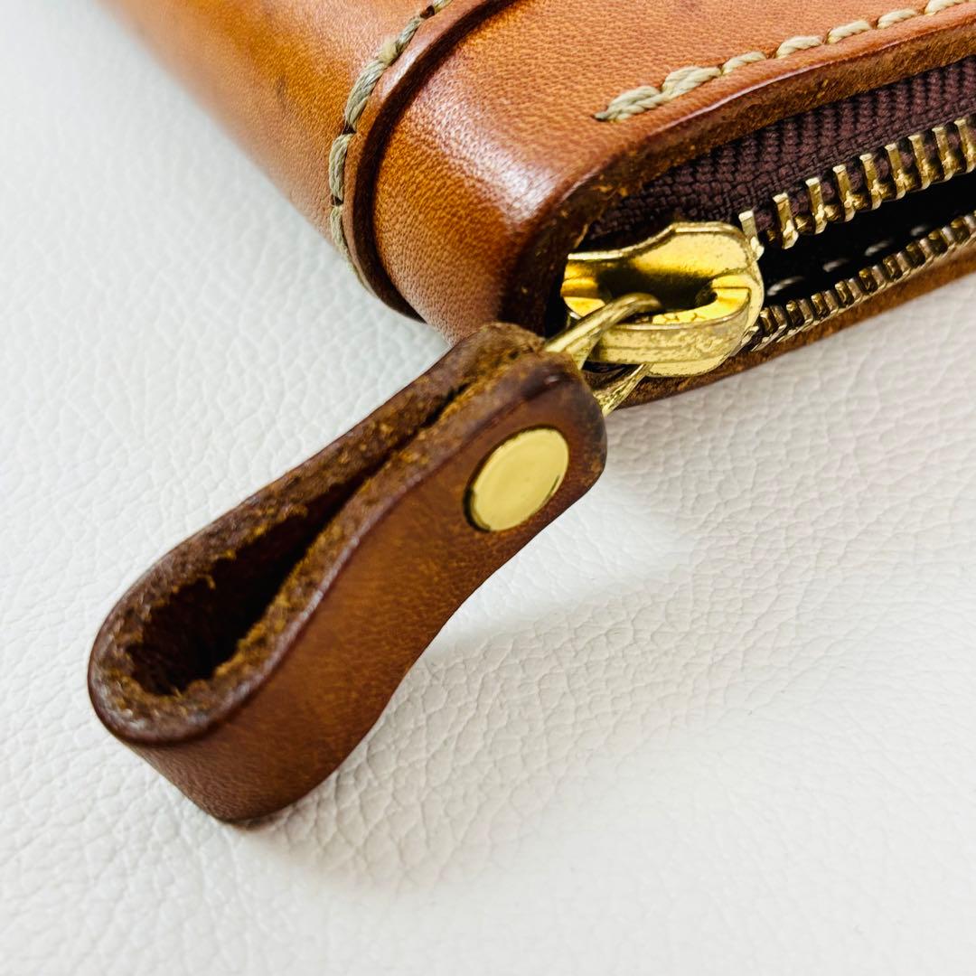 1280【希少】HERZ ヘルツ 本革 レザー クラッチバッグ PCケース A4