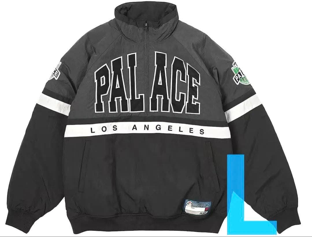 ジャケット・アウター PALACE BREAKOUT HALF ZIP BOMBER Palace Breakout Half Zip Bomber Black/Silver Men's - FW24 - US