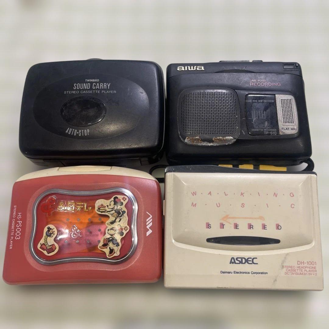 カセットプレーヤーセット Aiwa, ASDEC, twinbird ジャンク - メルカリ