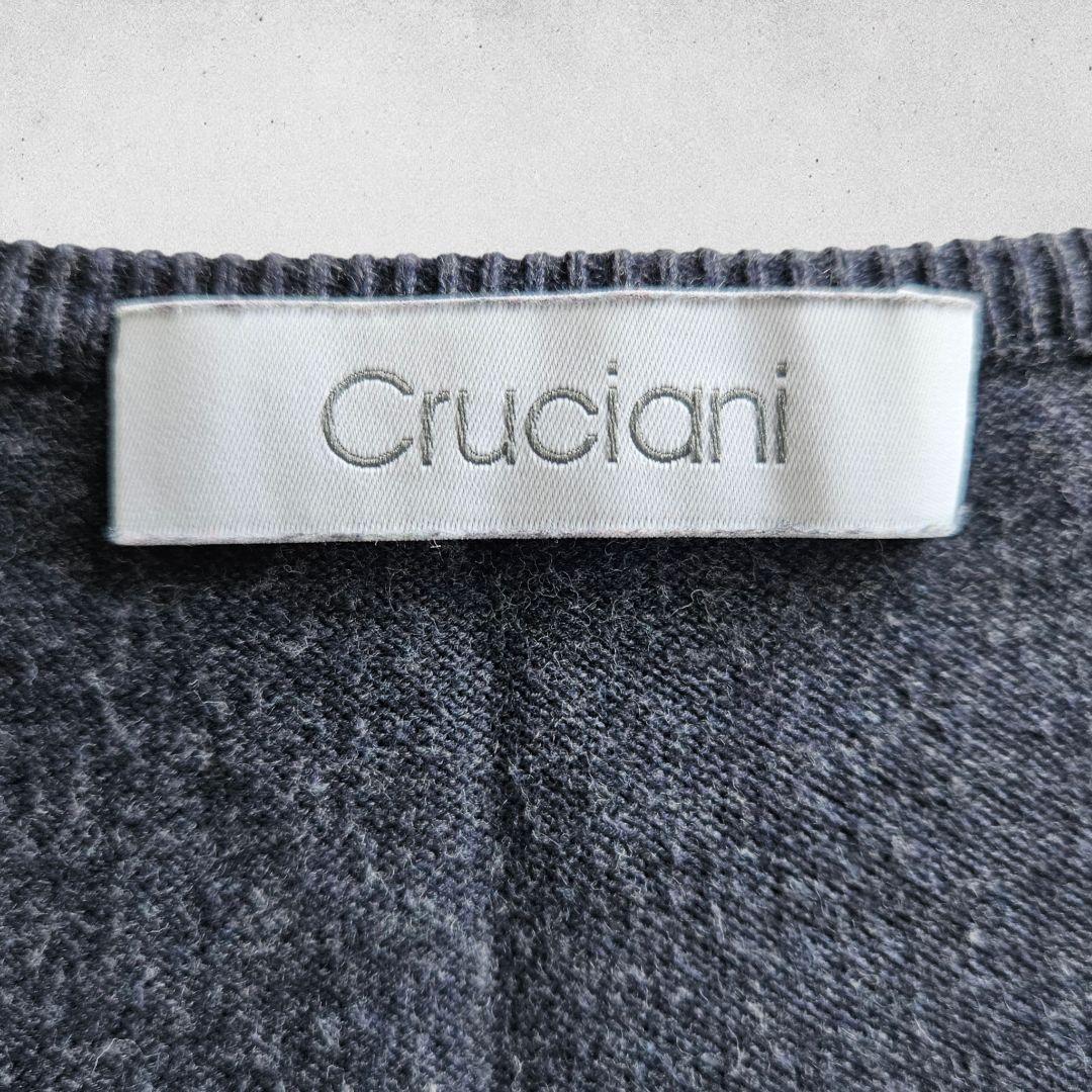 クルチアーニ 27ゲージ コットンクルーネックニット 50 グレー メンズ