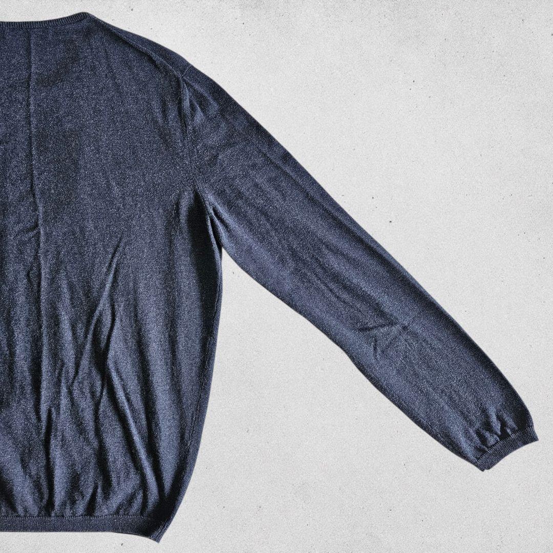 クルチアーニ 27ゲージ コットンクルーネックニット 50 グレー メンズ