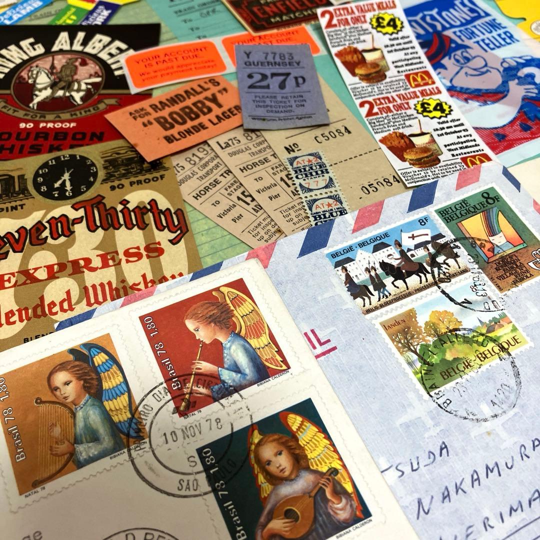 ヴィンテージ 紙モノ ラベル ジャンクジャーナル 素材 おすそ分け 昭和