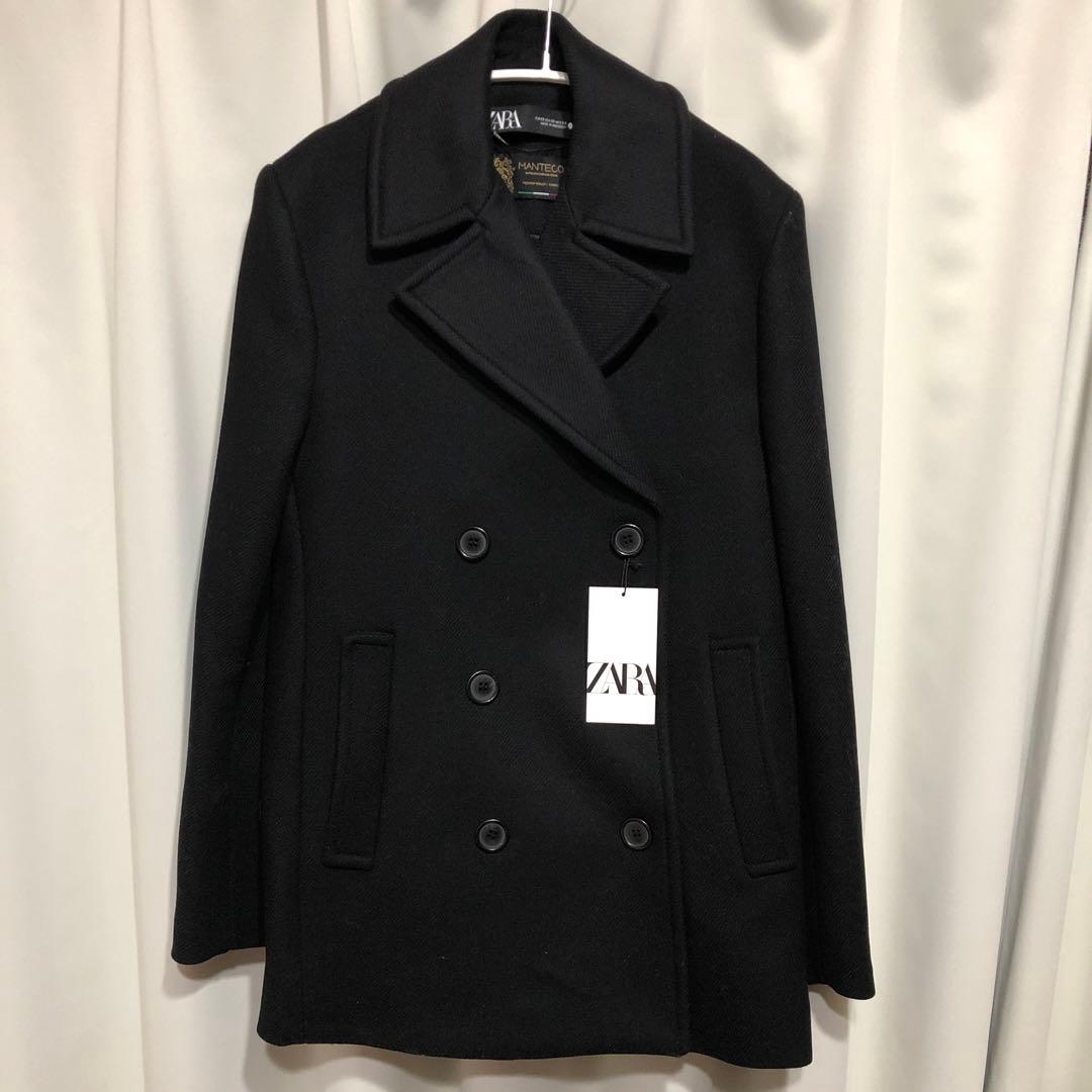 最終値下 ZARA Pコート アウター ベーシック ブラック 黒 XS 新品