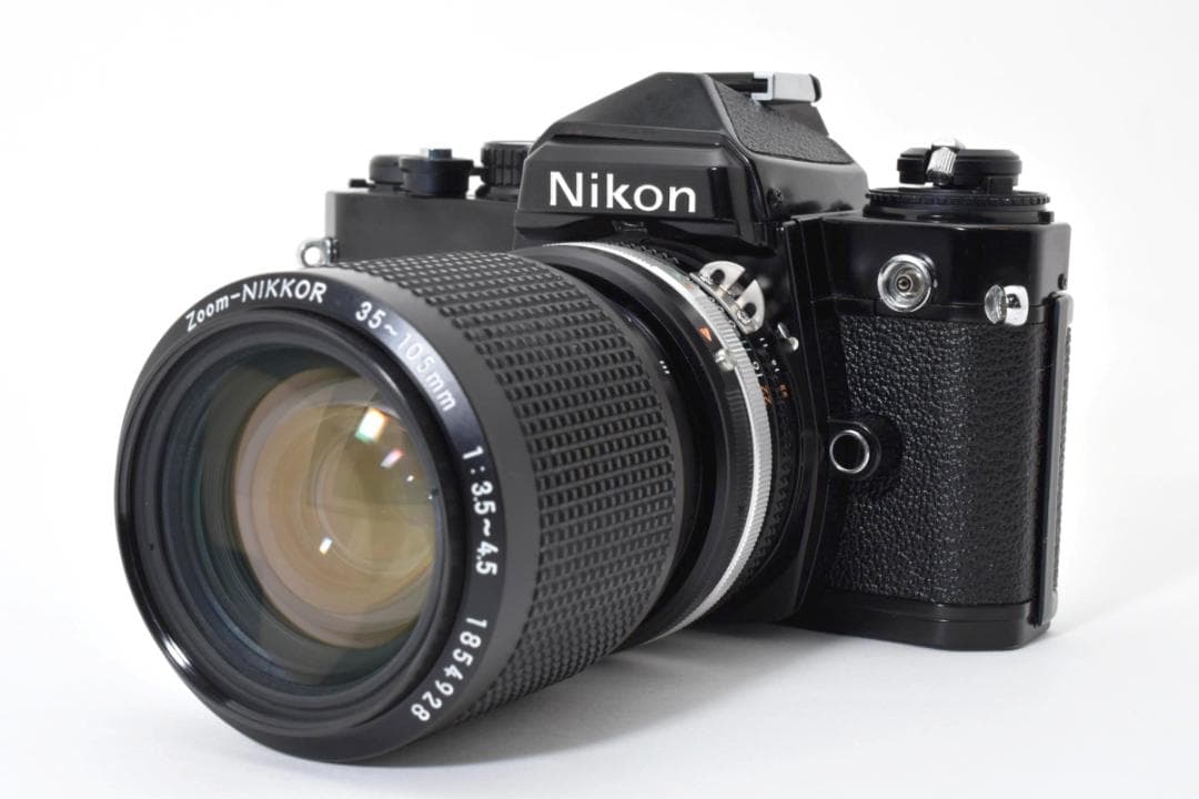 完動良品】Nikon FE Black + 35-105mm 元箱付 1125