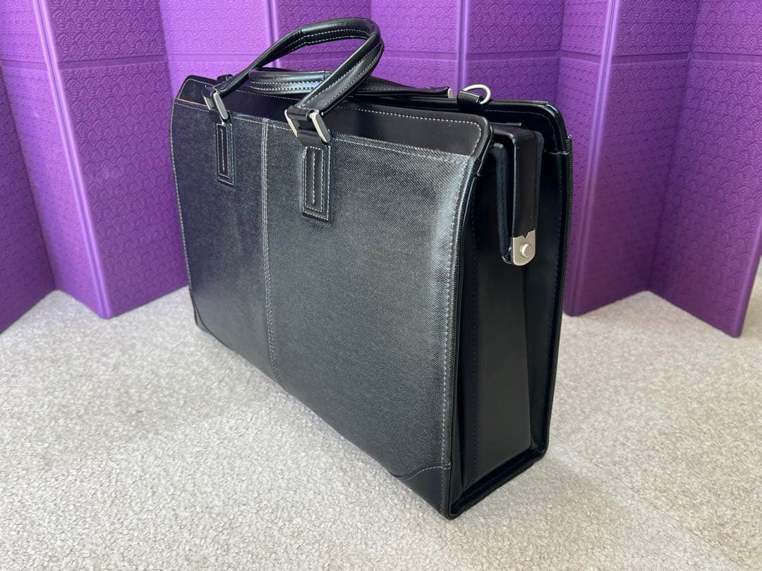 ビジネス ダレスバッグ サンワダイレクト 豊岡製鞄 鍵付 ブラック