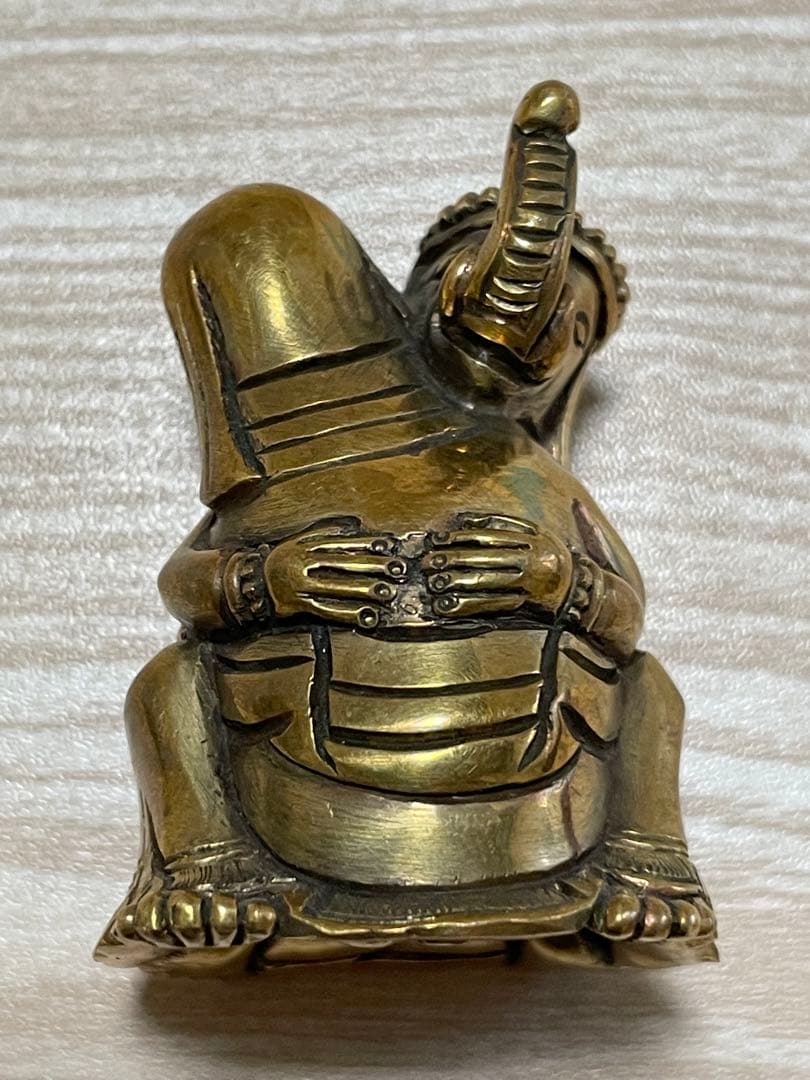 《 チベット密教　新品　1点物 》 オリジナル　真鍮製　ガネーシャ　聖天　秘仏