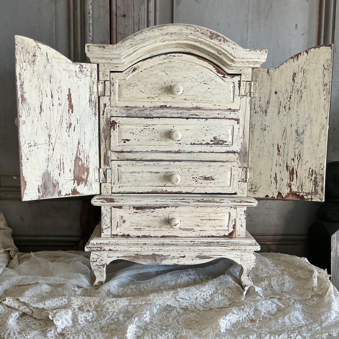 フランスアンティーク ドール用 ドロワー チェスト ワードローブ