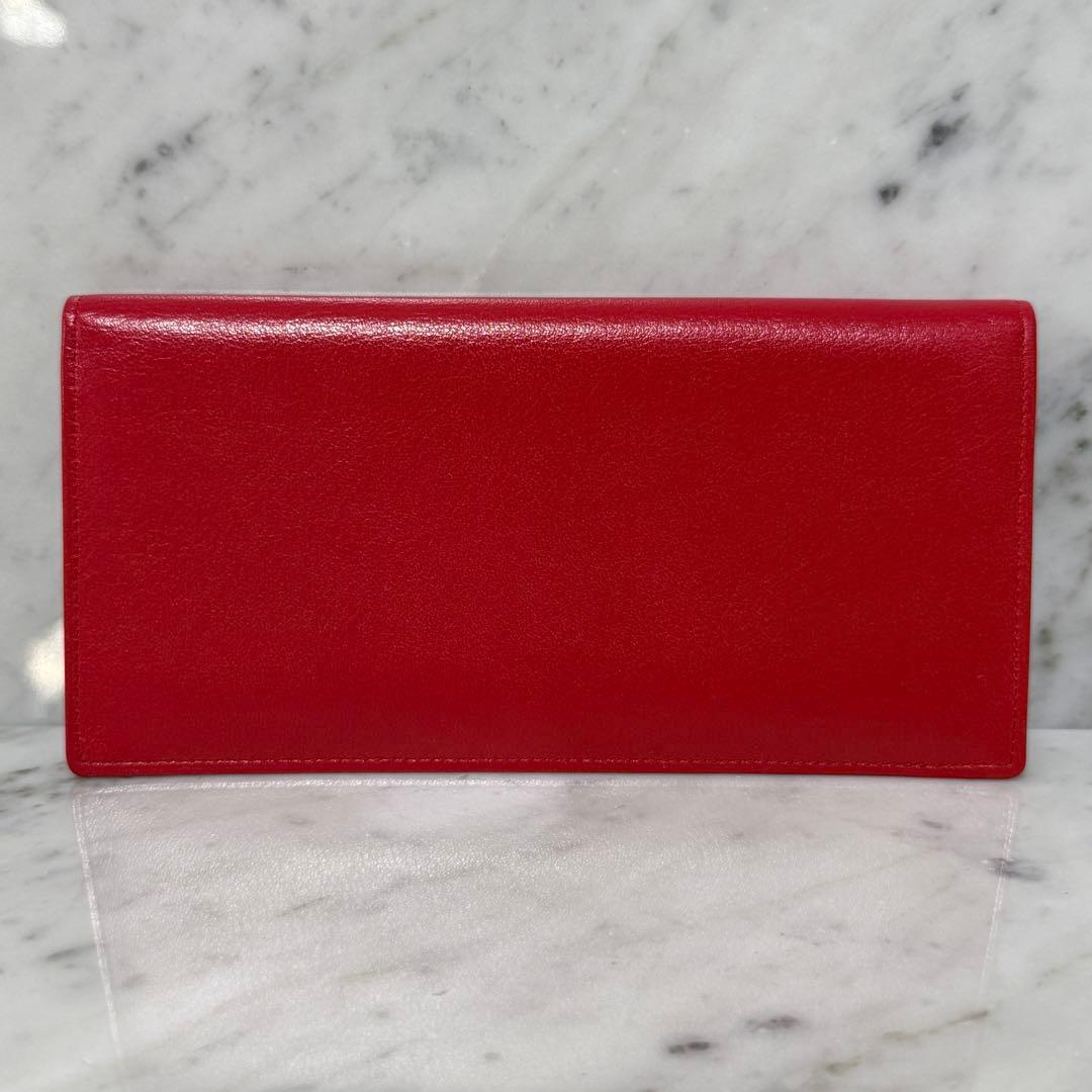 新品 未使用 HANAE MORI ハナエモリ 長財布 二つ折り財布 レッド 赤