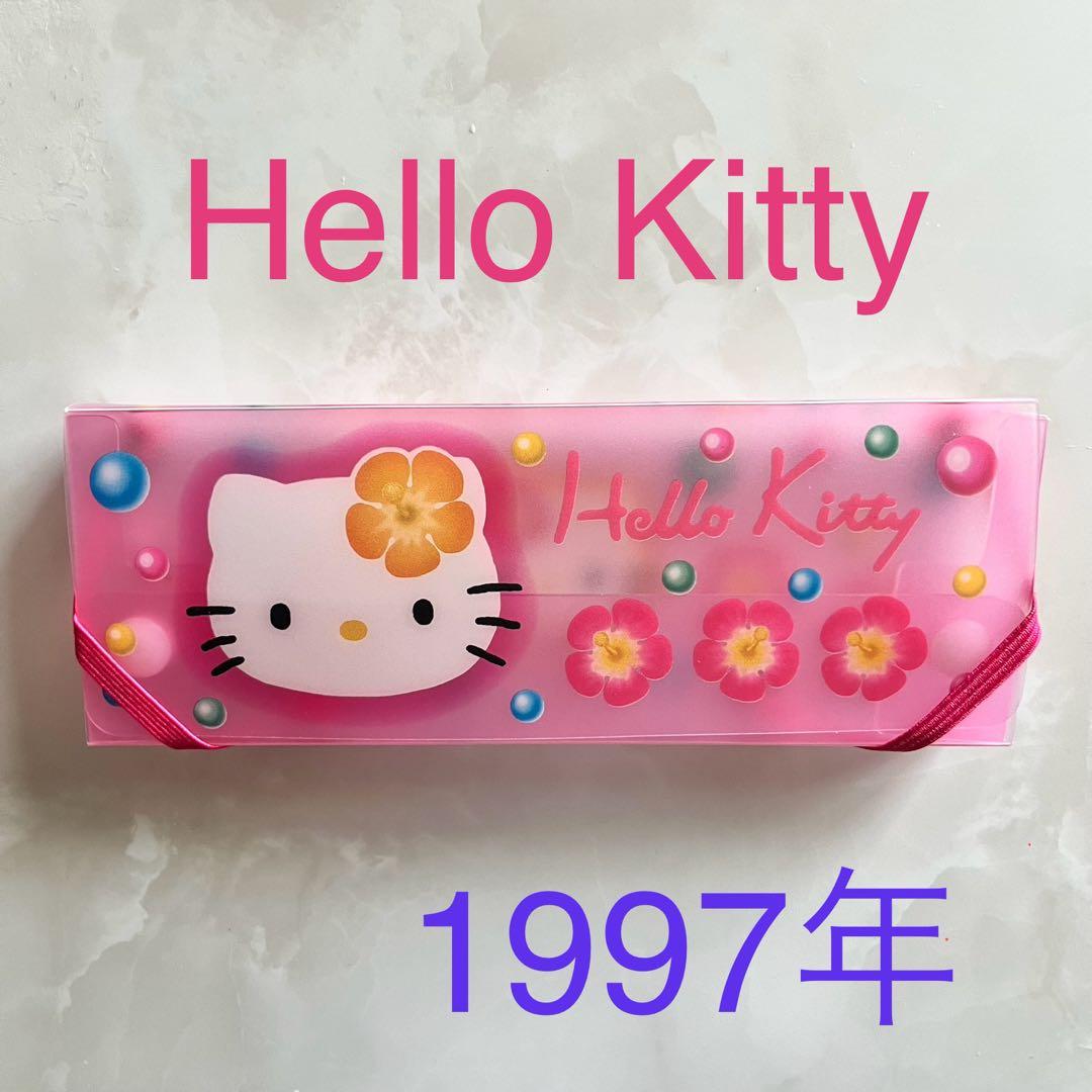 レトロ 1997年 ハローキティ ペンケース ハイビスカス - メルカリ