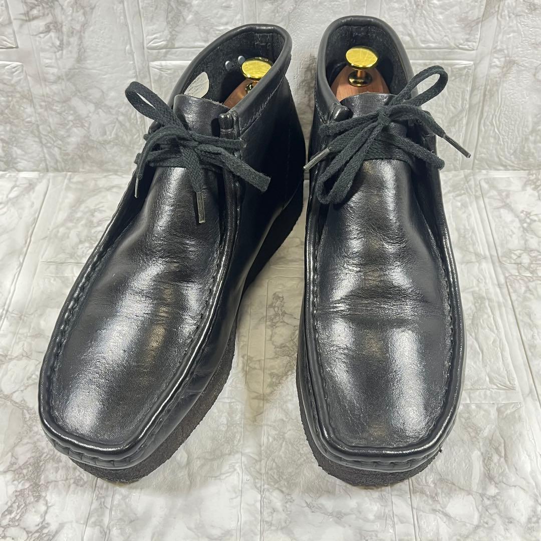 【美品】Clarks クラークス　ワラビーブーツ　レザー　ブラック　　26㎝ Clarks（クラークス） CLARKS(クラークス)ワラビーブーツ アンクル