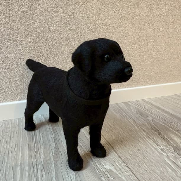 黒 ラブラドールレトリバー 犬 フィギュア 置物 インテリア オブジェ