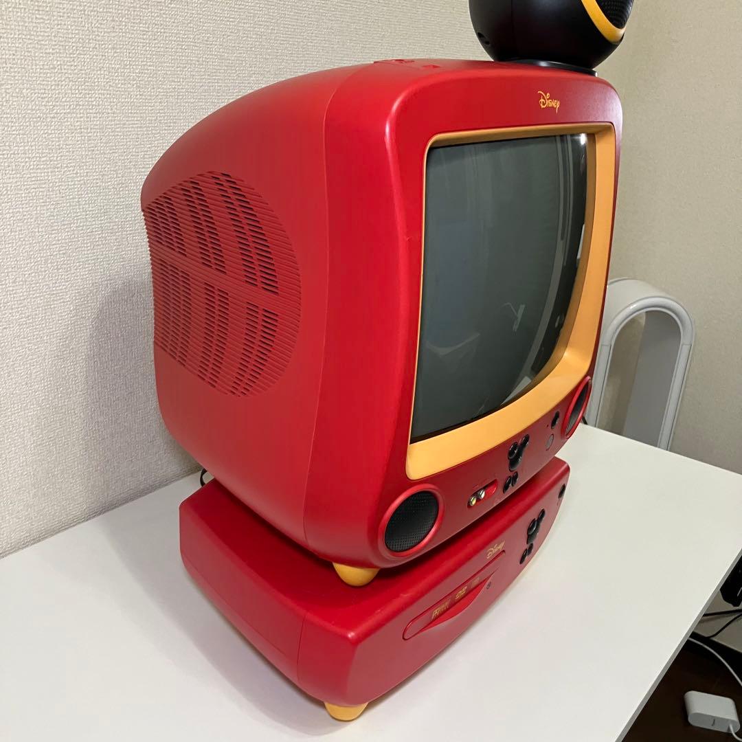 ディズニー ミッキー型 ブラウン管テレビ14 型 DVDプレイヤー付 - メルカリ