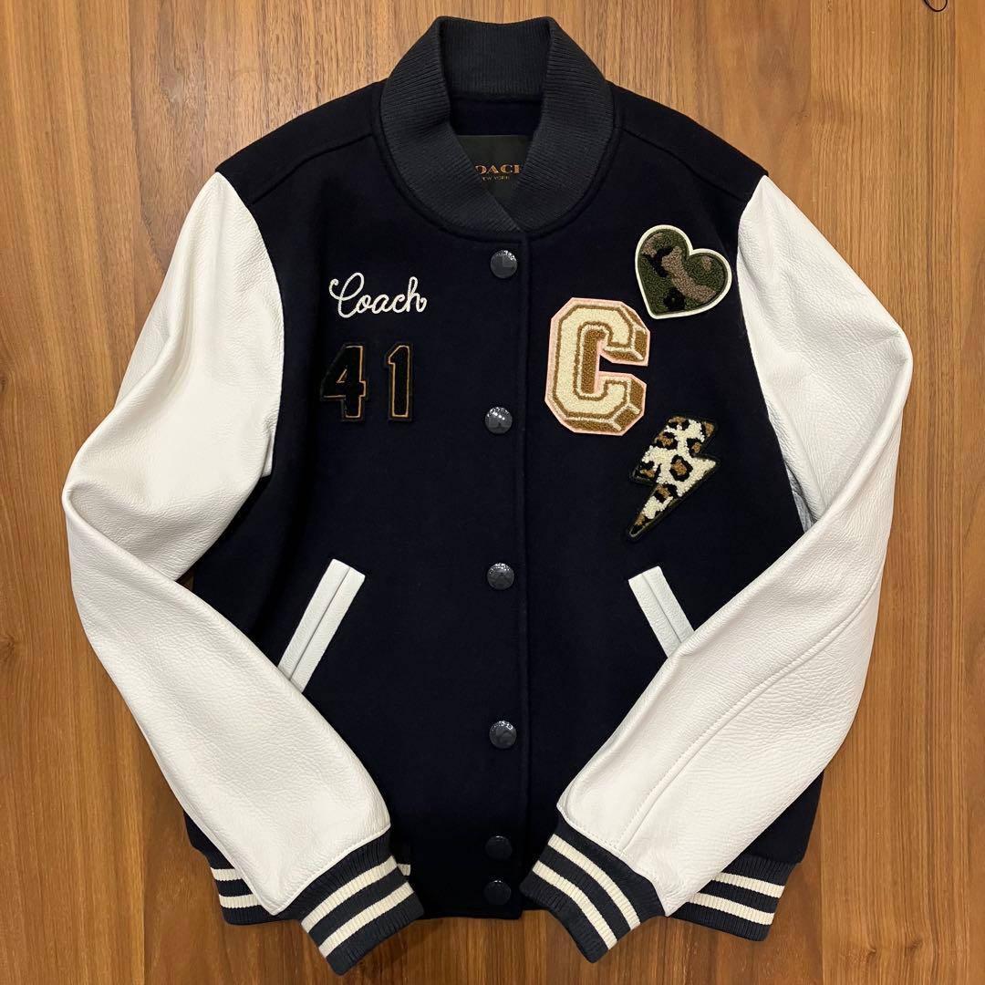 Coach コーチ 新品未使用1番人気カラー☆ ウール&レザー スタジャン