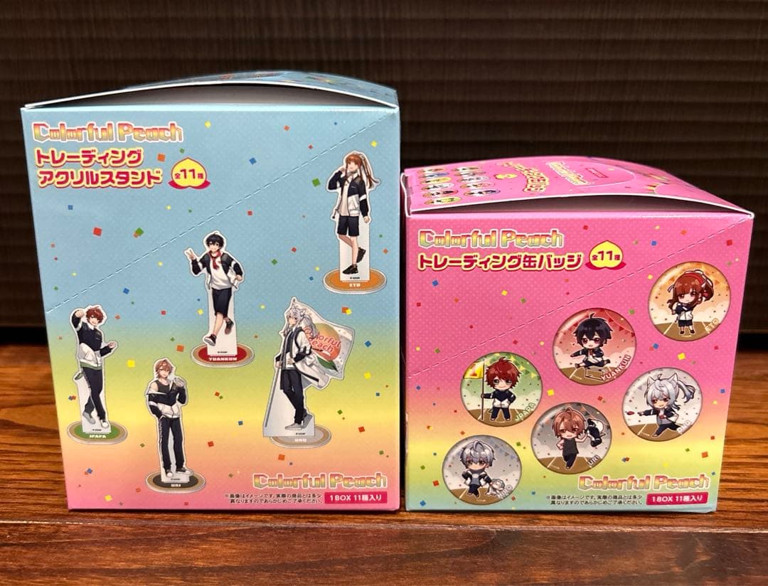 カラフルピーチ からぴち セブンイレブン アクリルスタンド 缶バッジ