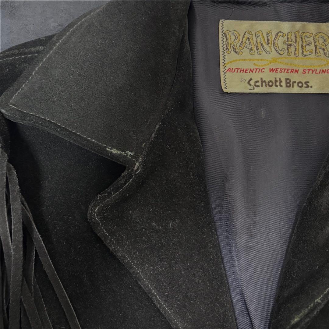 Schott RANCHER フリンジ レザー 40 黒 ウエスタン スエード - メルカリ