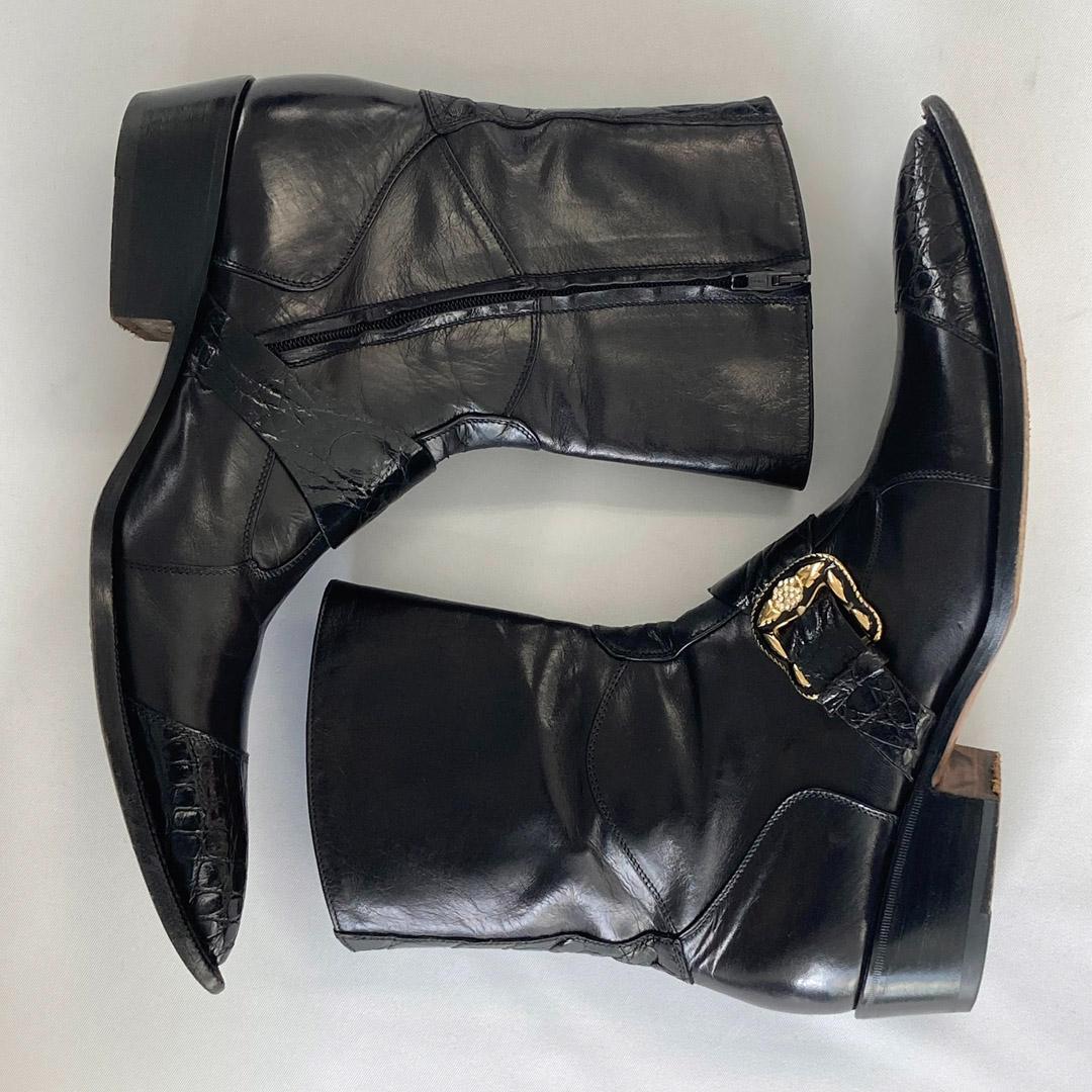 gianni barbato ジャンニバルバート クロコウエスタンブーツ 42 - メルカリ