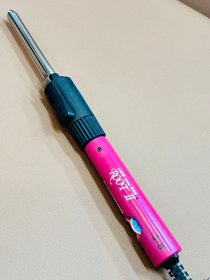 未使用品 LENZ S-8元巻きレンツルートアイロン 理容アイロン 丸