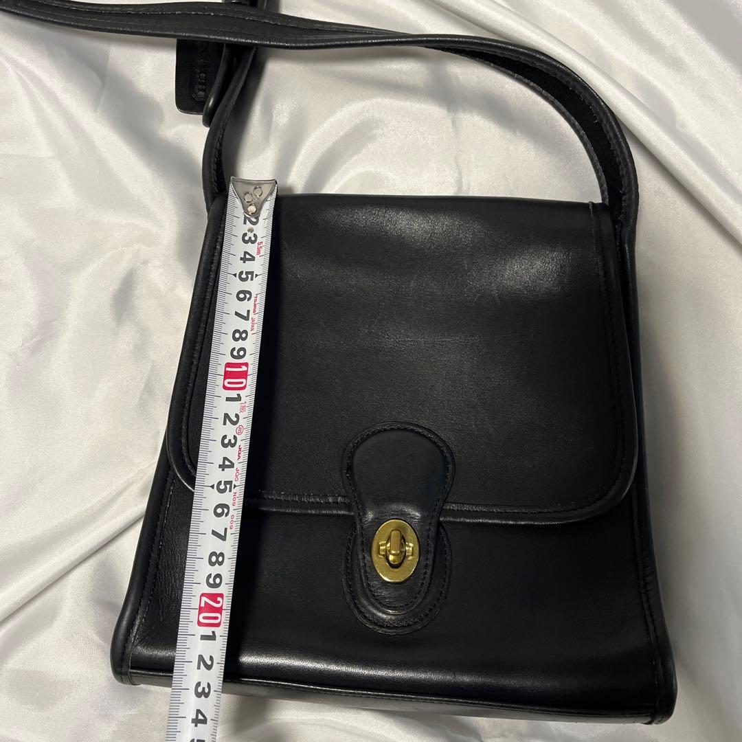 オールドコーチ9038ターンロック黒ショルダーバッグ ヴィンテージ