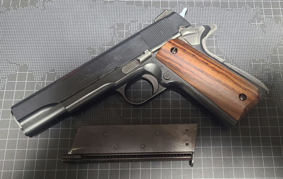 WA M1911A1 コルト ガバメント ガスブローバック 革製ホルスター付き