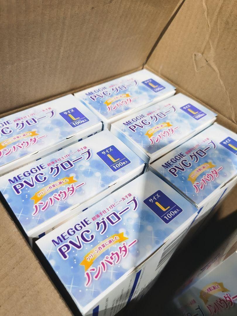 送料無料 PVCグローブ Lサイズ 40箱 PVC パウダーフリー 4000枚 - メルカリ