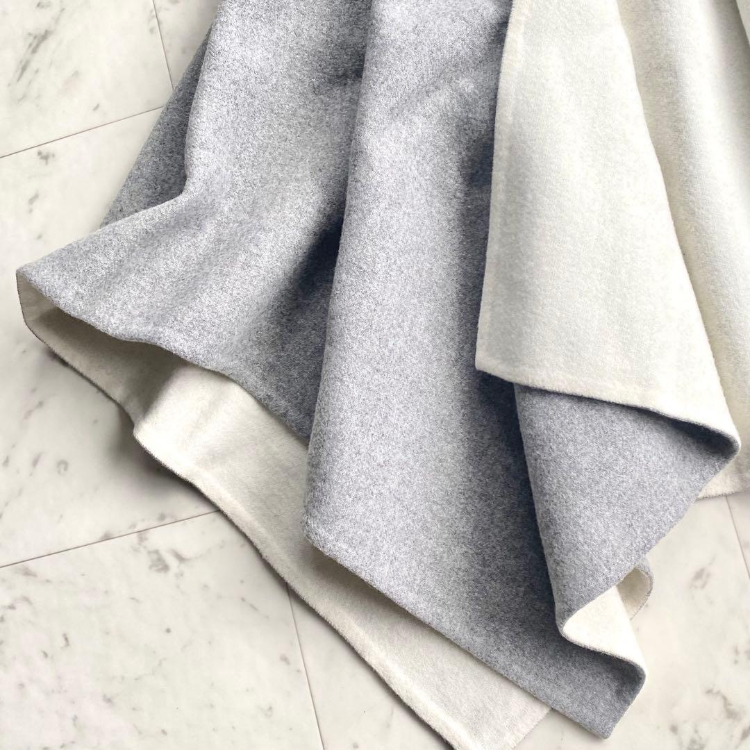 美品 マックスマーラ アルパカウール リバーシブル SERRA ポンチョ