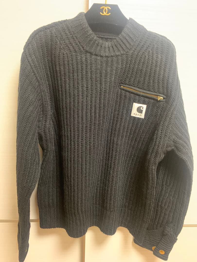 極美品sacai×Carhartt WIP ニット プルオーバー デトロイト - メルカリ