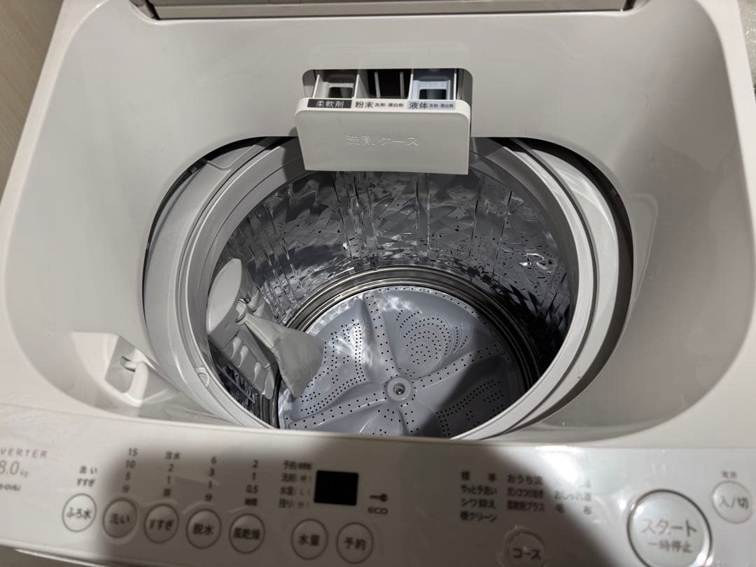 SHARP 洗濯機 8kg 穴なし槽 2025年製 超高年式 - メルカリ