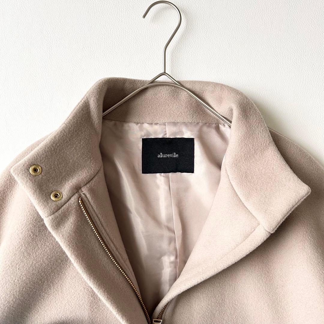 3052y美品 アルアバイル バルーンスリーブスタンドカラーショート