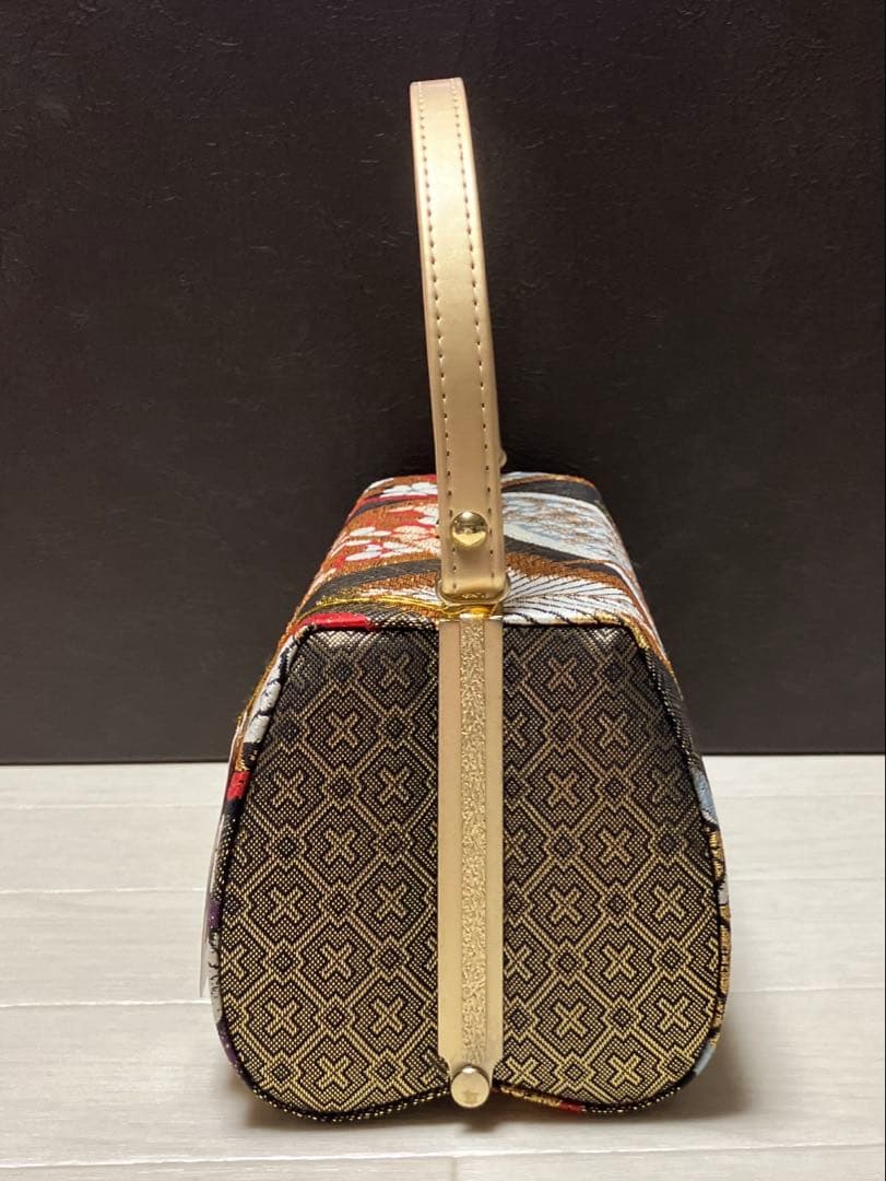 《美品・箱付き》草履バッグセット　彩小径ブランド　振袖用 正絹　帯地