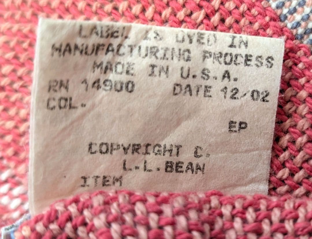 L.L.Bean 　コットンタペストリー 　ラグ　マルチカバー