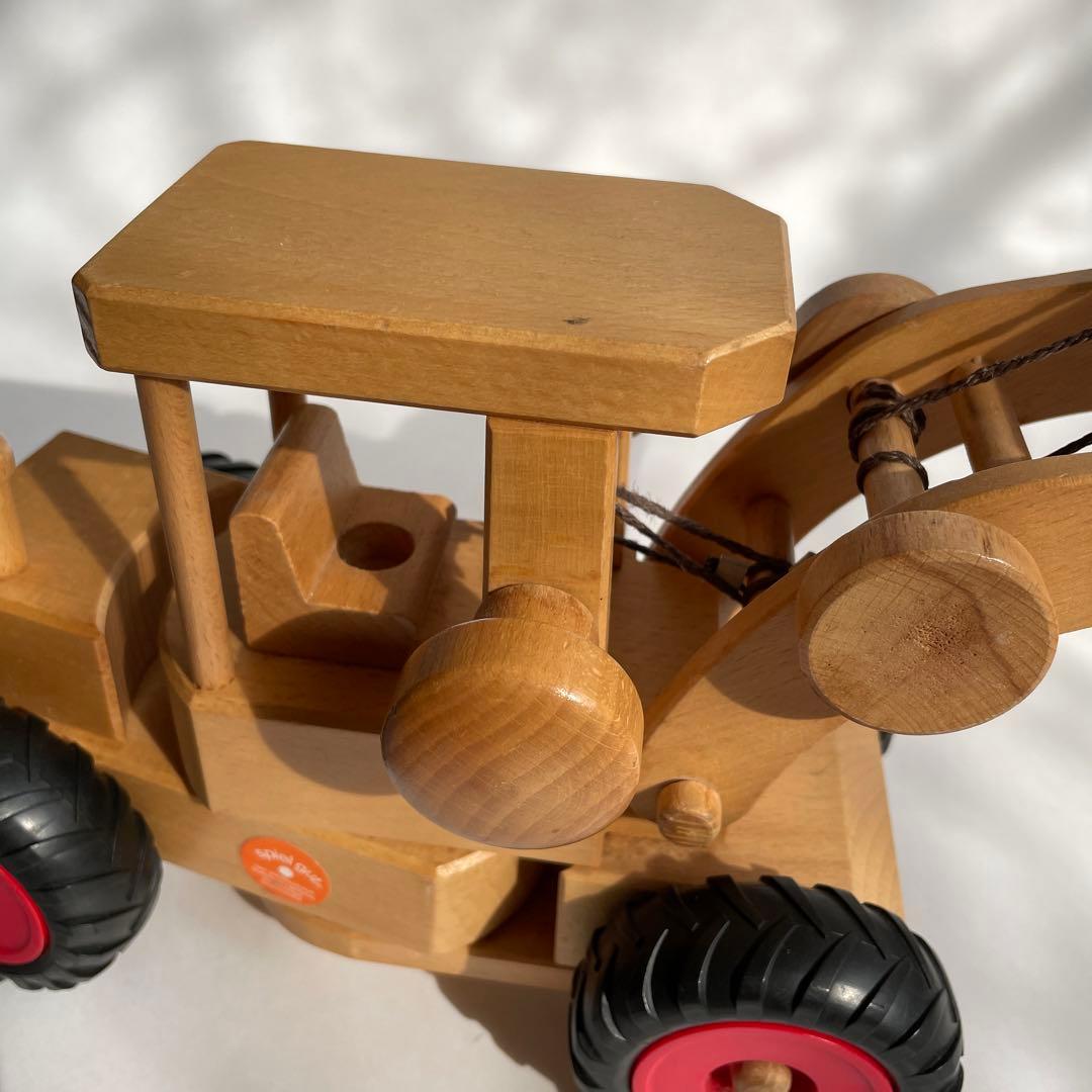 美品 ドイツfagus社のブナの木で作られた働く車ホイールローダー