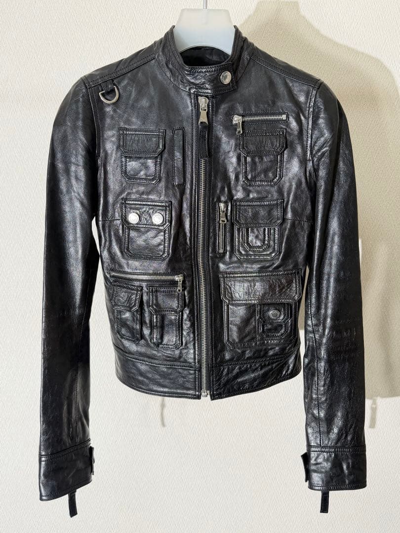 D&G ドルチェ&ガッバーナ マルチポケット レザージャケット - メルカリ