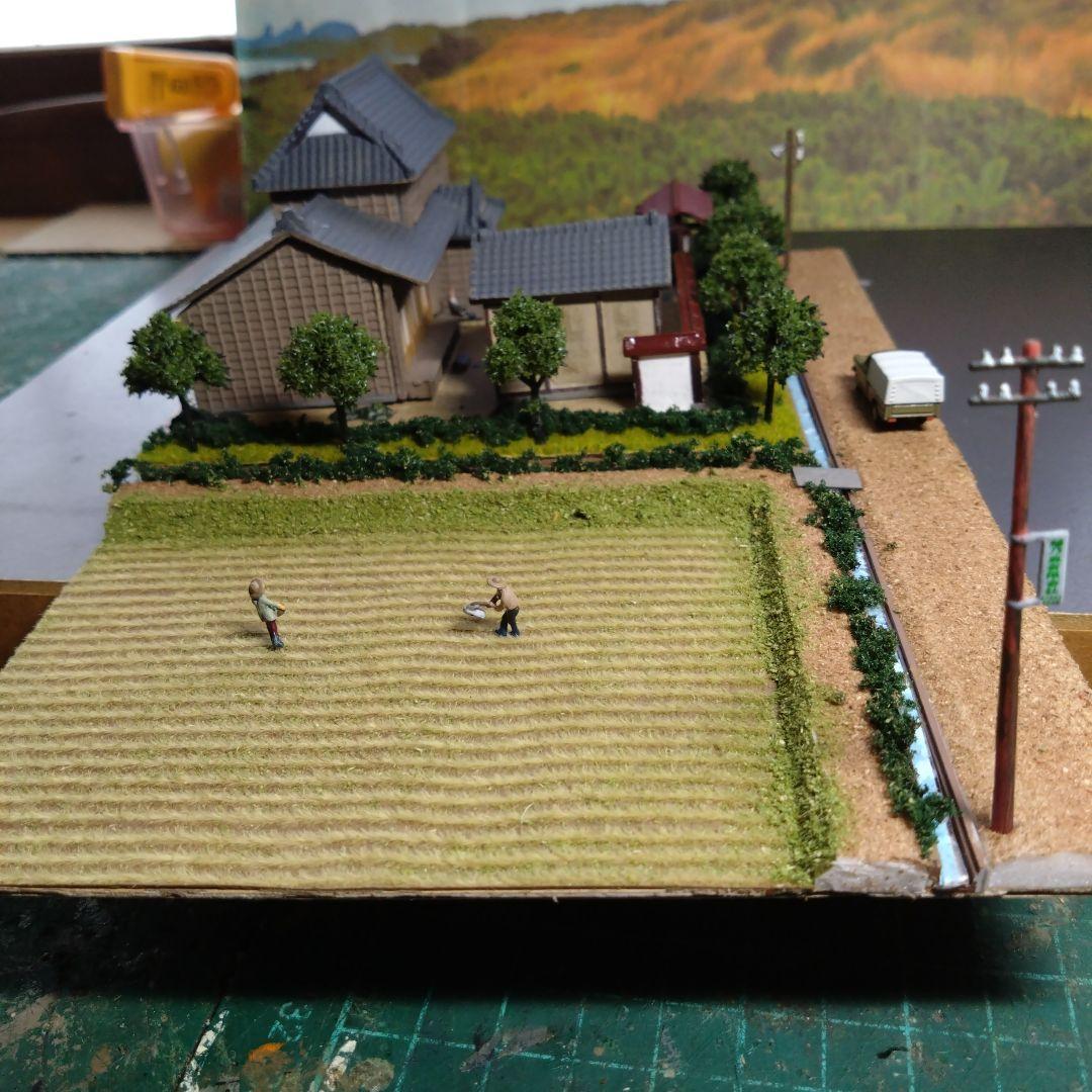 Nゲージ トミーテック ジオコレ 農家Cを使用したミニジオラマ - メルカリ