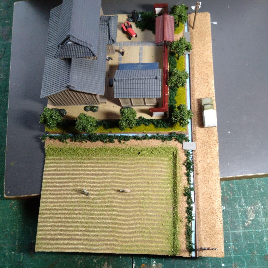 Nゲージ トミーテック ジオコレ 農家Cを使用したミニジオラマ - メルカリ