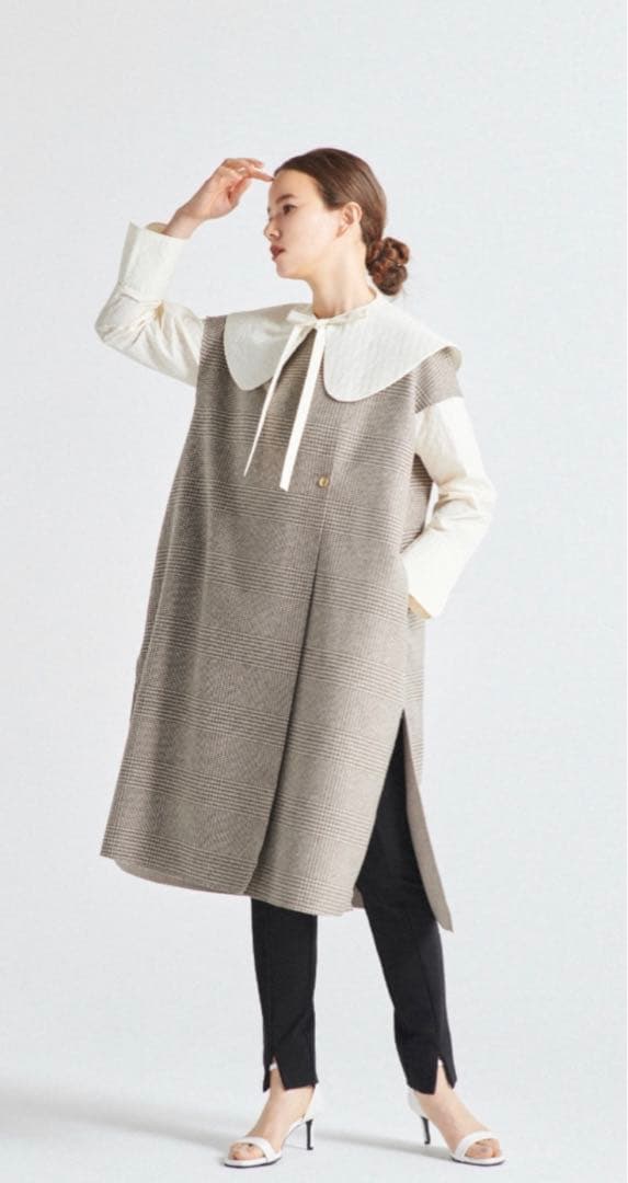 時間限定SALE美品⭐︎yoriヨリ2wayキルト柄ジャガードブラウス